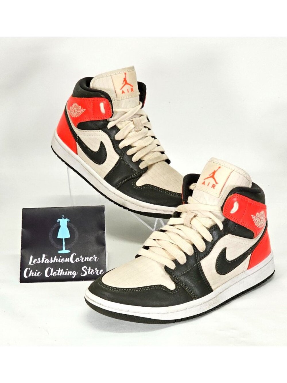 Nike Air Jordan 1 Mid SE Light Orewood Brown Sneakers Leather Size 6.5 Young 010 - Picture 6 of 16